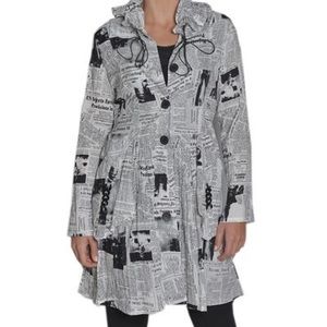 IC Collection by Connie K Newspaper Print dress L